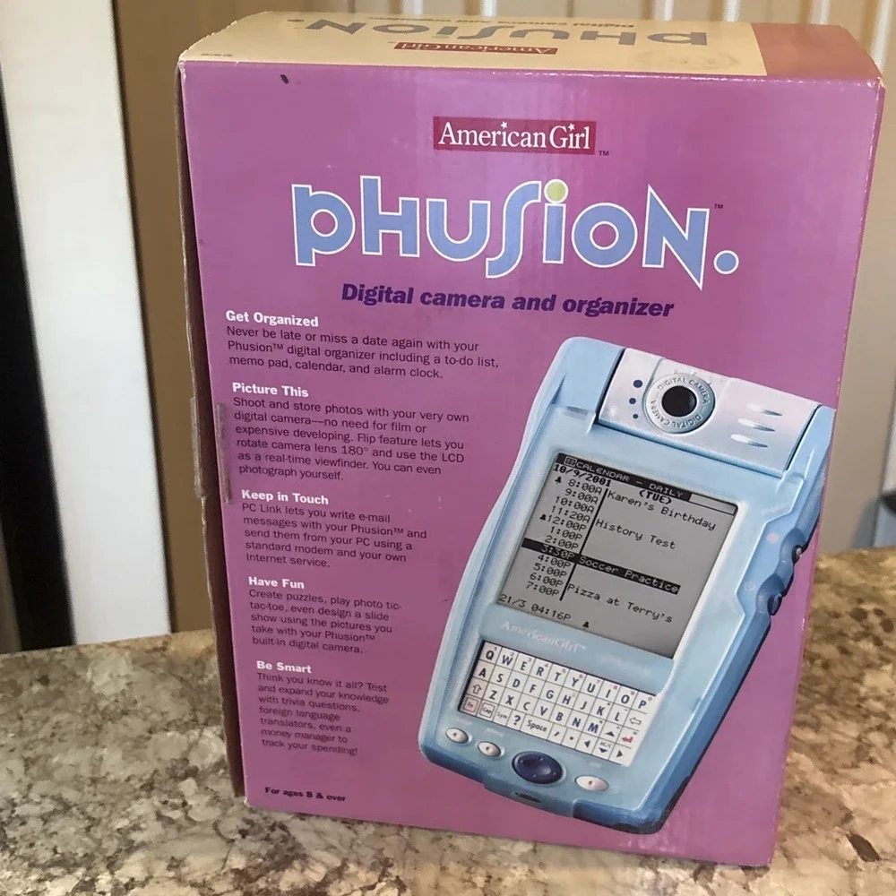 Vintage VTECH American Girl Phusion Handheld PDA Organizer Camera Tested Rare
